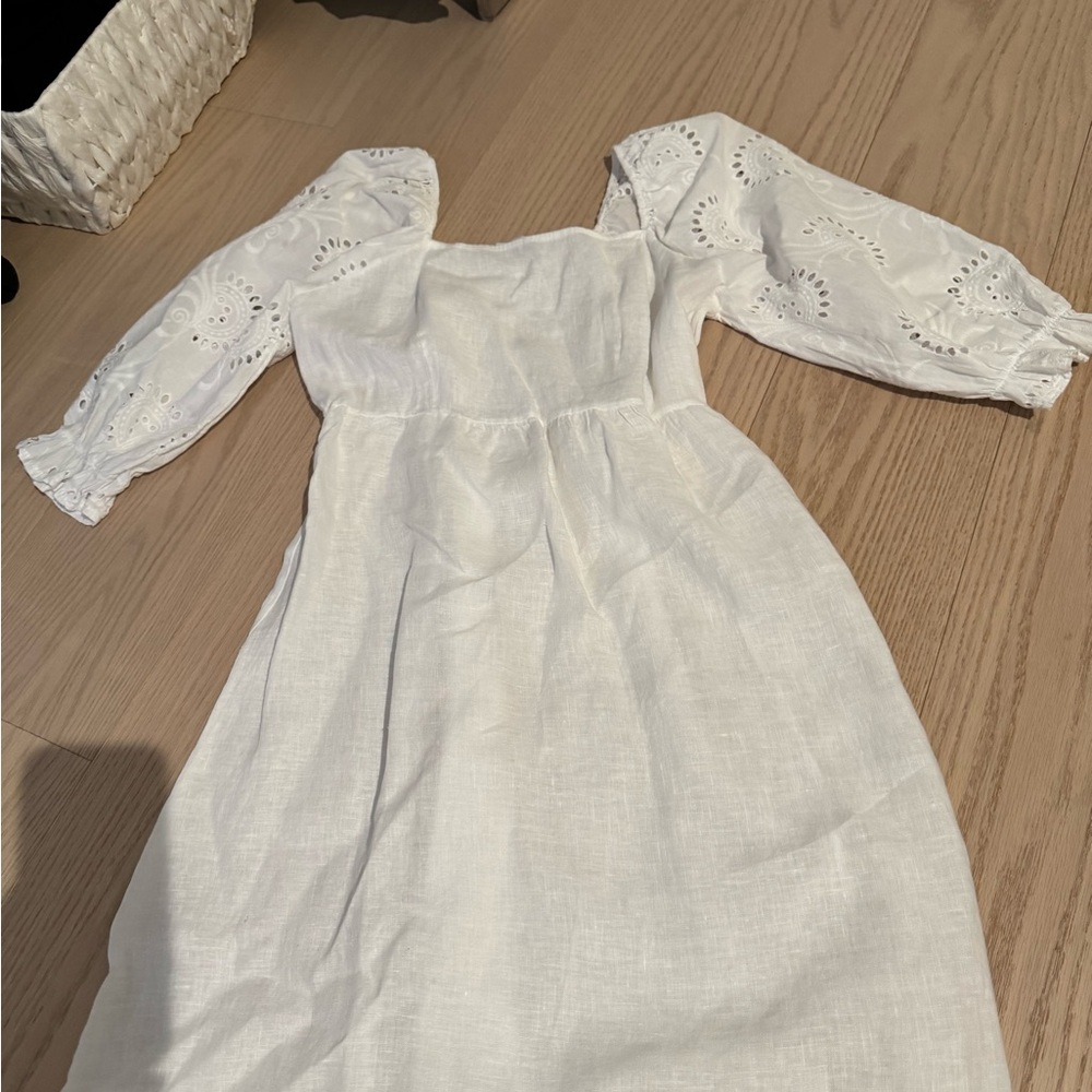 Valentina White Puff Sleeve Sundress